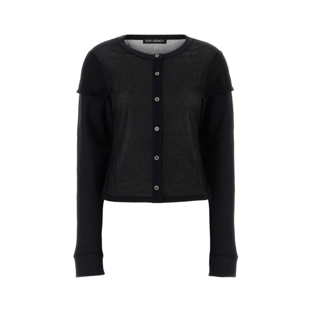 Our Legacy Women Black Cotton Blend Cardigan